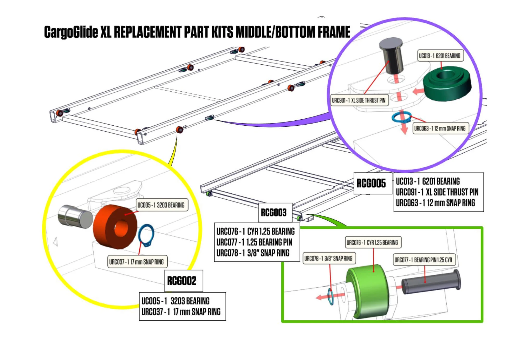 CargoGlide 70% Extension Replacement Parts - Image 6